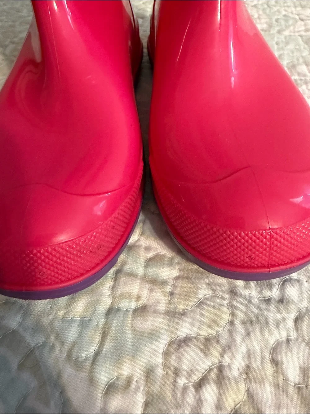 Wonder Nation Bright Pink Waterproof Rubber Rain Boots
